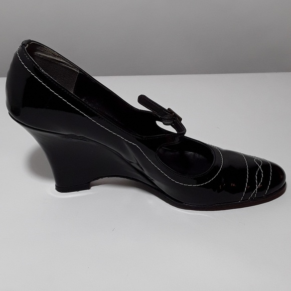 Massimo Baldi leather high heal wedge shoes - Picture 6 of 6